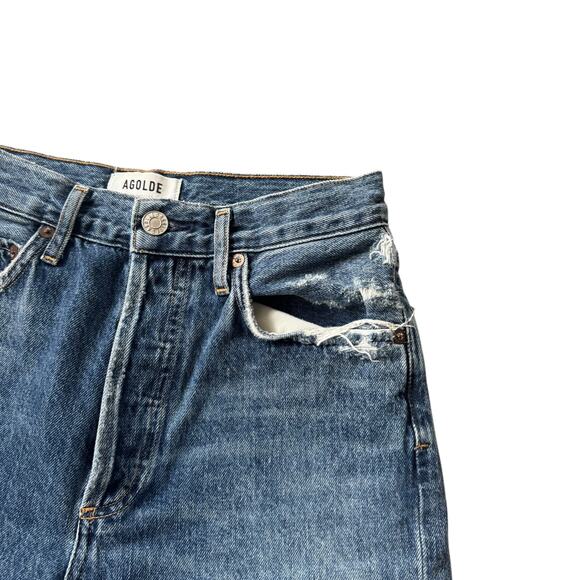AGOLDE Riley High Rise Straight Crop Jean Frequency - Picture 6 of 10